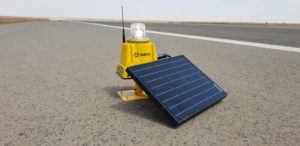 Solar runway lights