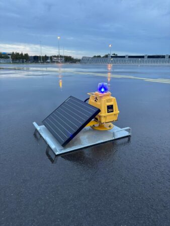 SP-401S Solar Taxiway Edge Light at Schiphol Amsterdam Airport
