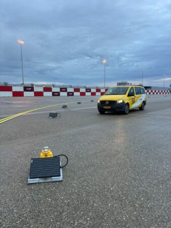 SP-401S Solar Taxiway Edge Light at Schiphol Amsterdam Airport