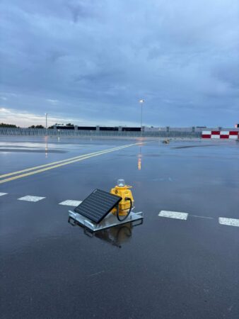 SP-401S Solar Taxiway Edge Light at Schiphol Amsterdam Airport