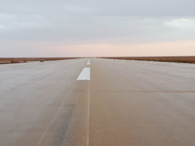 Solar runway lights Africa