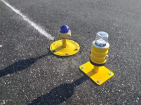 Temporary taxiway lights