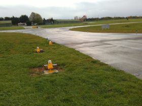 Solar taxiway lights France