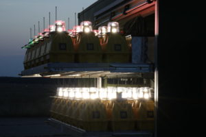 Portable airfield lights in trailer