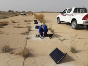 Installation of solar airfield lighting in Africa