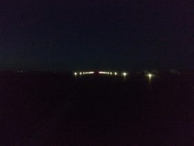 S4GA solar runway lights at night, Uzbekistan