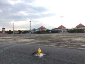 S4GA solar taxiway light at airfield