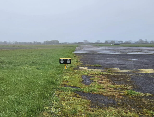 Runway Guard Light at Pembrey Airport UK