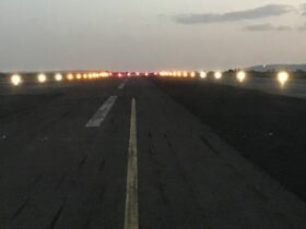 S4GA Solar AGL Semera Airport, Ethiopia at night