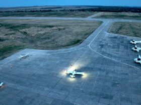 Bulgaria Ruse Airport Airplane Parking