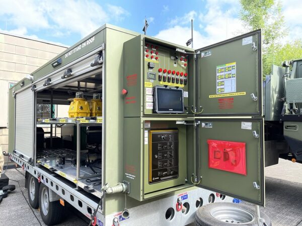 S4GA UR-201 Control and Monitoring Unit in a Military Trailer
