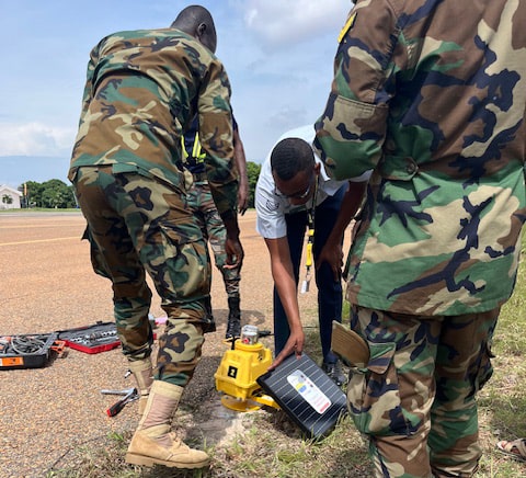 Onsite airfield lighting training performed by S4GA for militaries