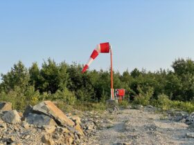 S4GA Illuminated Wind Direction Indicator at Elliot Lake Airport Canada