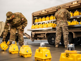 S4GA Military Airfield Lighting Trailer Unloading