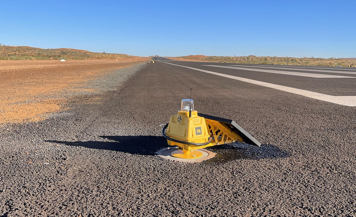 Fortescue Cloudbreak Dave Forrest Airport with S4GA Solar Runway Lighting