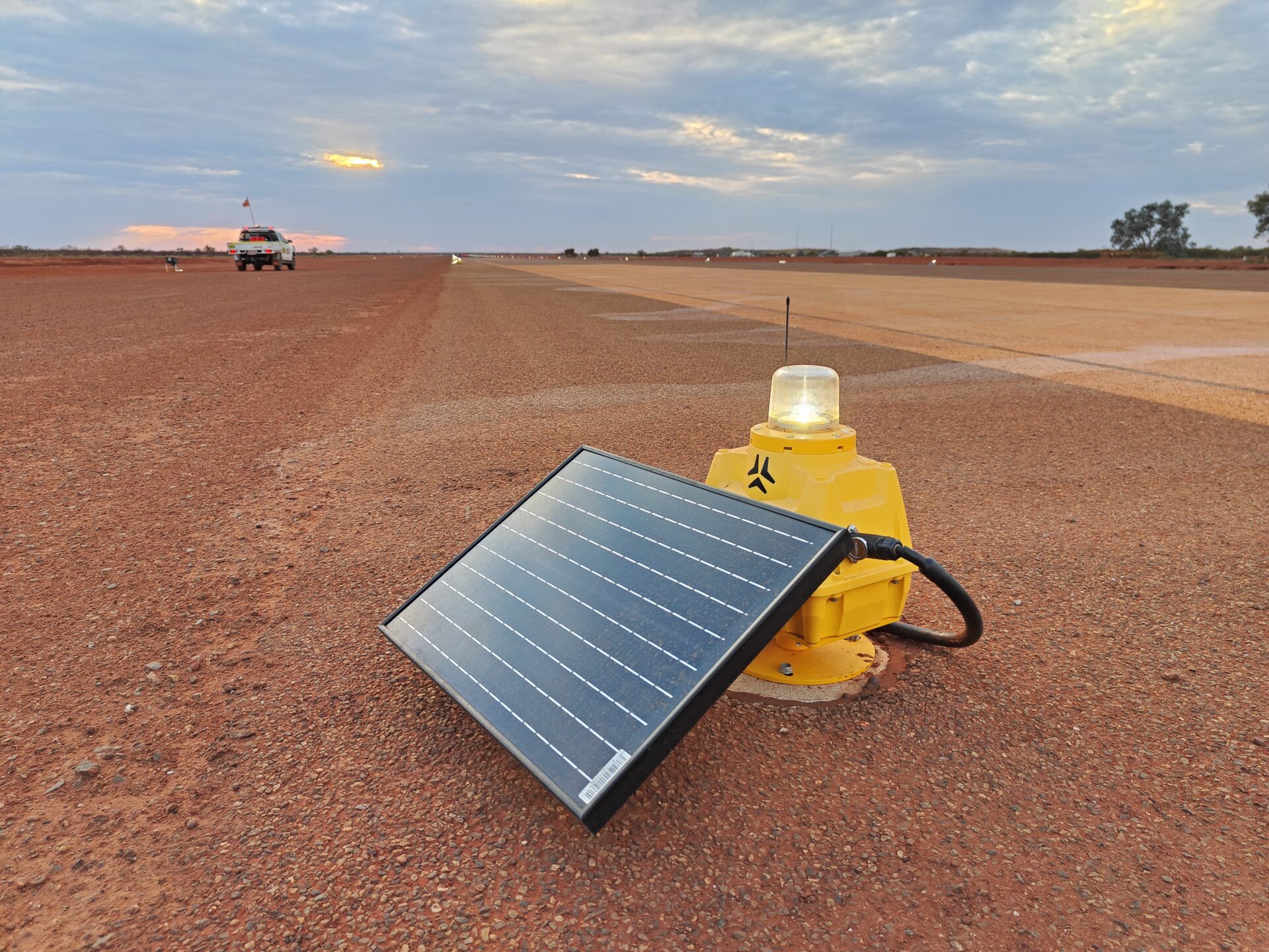 S4GA solar airfield lighting installed at West Musgrave Airport, which serves one of Australia’s most remote mining sites