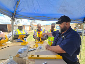 S4GA equipment assembling process at Kolwezi Airport