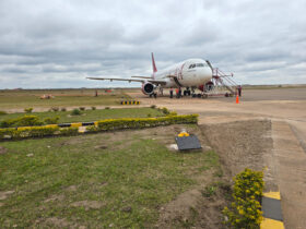 S4GA solar taxiway lights installed at Kolwezi Airport