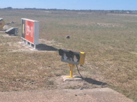 S4GA's solar engines, signs and wigwag at Kolwezi Airport