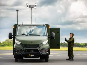 S4GA mobile airfield lighting in IVECO Truck with floodlight